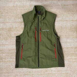 Mont-Bell Trekking Mesh Vest: Size: XS Color: Green/Khaki
